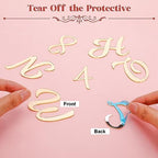 Jspupifip 128 Pcs Acrylic Alphanumeric Cake Topper Diy Cake Decoration with Mirror Number 0-9 and Alphabet A-Z Personalized Cake Picks Decor Anniversary Baby Shower Party Supplies(Gold)