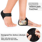 Plantar Fasciitis Heel Cups for Heel Pain 【Updated Version】 Protectors Sleeves Pads, Support for Spur, Women and Men (Black, M 5-8 / W 6-9.5)