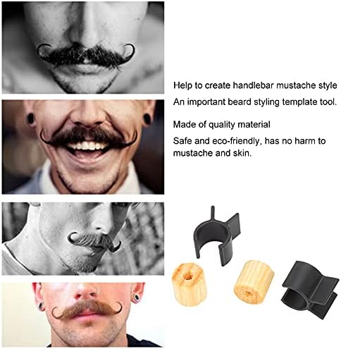 Mustache Training Wheels, Handlebar Moustache Training Wheel Men Mustache Styling Template Beard Shaping Tool For For Create Mustache (Black)