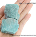 XIANNVXI Amazonite 1.8-2.2" Large Raw Crystals and Healing Stones Natural Rough Crystal Rocks Tumbling Cabbing Polishing Fountain Rocks 1PCS