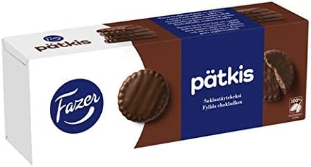 Fazer Patkis chocolate Biscuits 1 Box of 142g