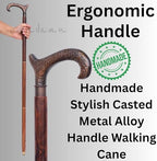 Walking Cane - Handmade,Wooden, Ergonomic, Stylish - Canes for Men, Cane for Women - Elderly Walking Sticks for Seniors, Unique, Wood