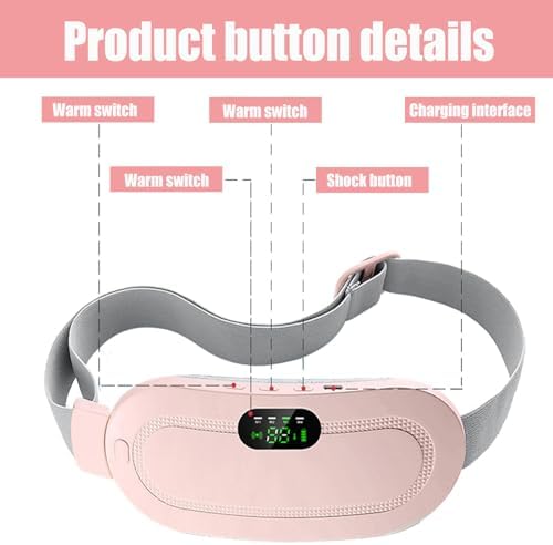 Heating Pad for Period Cramps, Three-Speed Adjustment，Portable Cordless Rechargeable Heating Pad for Menstrual Pain Relief Electric Heat Belt,Gifts for Her Women Girl Wife (Pink)