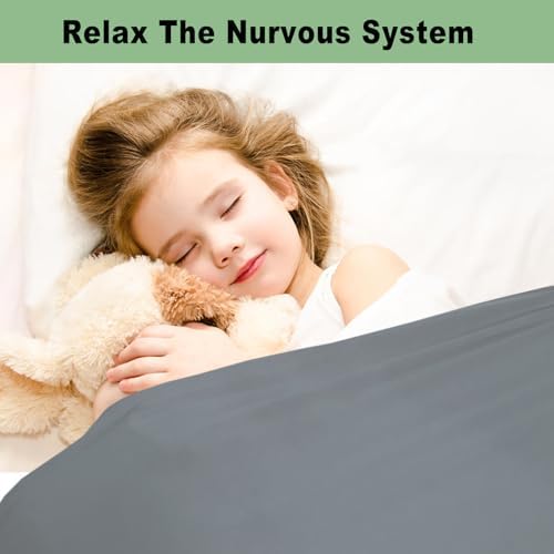 Ntomtuex Sensory Bed Sheet for Compression Reduced Pressure Weighted Blanket to Keep Nice Sleeping Comfortable with Light Breathable Polyester, Blue, 54"x60"