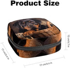 Period Bag,Sanitary Napkin Storage Bag,Basket and Black Dog,Tampon Bag for Purse
