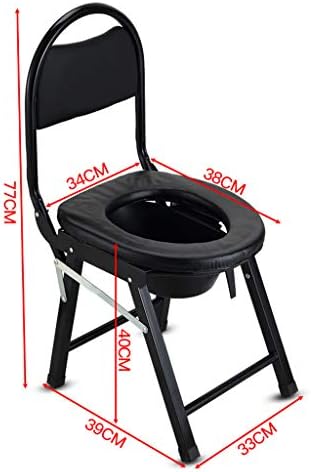 Folding Bath Toilet Chair Bedside Commode Seat Lightweight Shower Bench for Adults, Handicap, Elderly with Non-Slip Leg Pad Comfortable Backrest