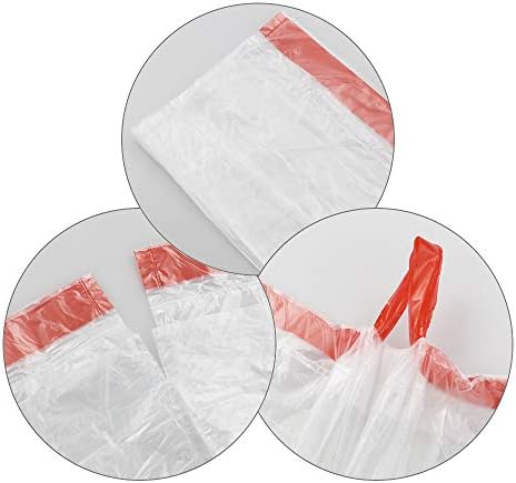 13 Gallon Drawstring Garbage Bags, Clear Trash Bags, 120 Bags