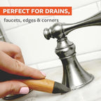 Full Circle Micro Manager, Deep Cleaning Brush for Crevices, Shower, & Grout, Tough Bristles, Sustainable Bamboo Handle, 2-Pack