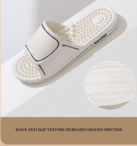 Foot Acupoint Massage Slippers for Men Women in Four Seasons,Relief Plantar Fasciitis Sandals,Boost Circulation Improves Massage Therapy Shoes,Acupressure Massage Slippers (Size:EU 44/45,Color:/Grey)
