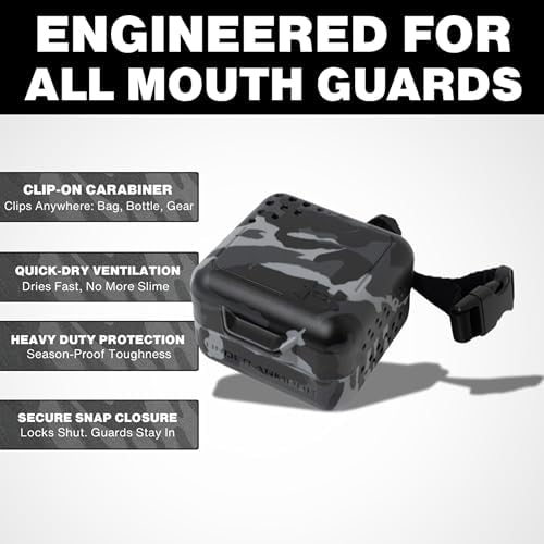 Under Armour Mouth Guard Case. Mouthguard Storage. Keep it Clean and Secure, Black, Adult