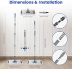 Microfiber Flat Mops for Floor Cleaning, Wet Dry and Dust Mop with 4 Reusable Washable Pads, Bathroom Kitchen Mop with Long Stainless Steel Handle for Laminate Hardwood Wooden Wall Vinyl Tile