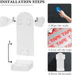 Linkidea 2 Pack Self Adhesive Razor Hanger, Adjustable Shaver Holder Wall Mounted, Shower Organizer Compatible with Braun Series 5, 6 (White)