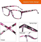 5 Pack Reading Glasses Men Women Spring Hinges Comfortable Glasses for Reading (5 Mix-2, 3.0)