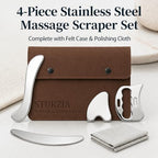 Stainless Steel Muscle Scraper Tool Set for Deep Tissue Massage and Physical Therapy, Professional Gua Sha Scraping Board for Soft Tissue Mobilization, Includes Diverse Shapes for Recovery