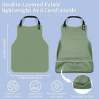 Adult Bibs-3 Pcs Washable Clothing Protector with Upgraded Crumb Catcher