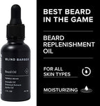 Blind Barber Rejuvenating Face & Beard Oil for Men - Moisturizing & Softening - Hydrate Clean Shaven Skin or Use As a Natural Beard Growth Oil for Men - (1 Oz)