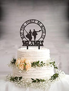 May The Force Be With US Wedding Cake Topper, Gun Couple Theme Wedding Cake Topper, Funny Mr And Mrs Cake Decorations