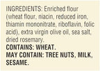 La Panzanella Croccantini, Rosemary Crackers (Pack of 12) - Light Artisanal Crackers, Charcuterie Crackers, Non-GMO, Kosher, 12 x 6 oz