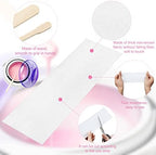 Ireer 1000 Pcs Wax Strips and Sticks Kit 500 Pcs Non Woven Waxing Strips 500 Pcs Assorted Applicator Sticks Soft Wooden Facial Body for Eyebrow Hair Removal Spa Home Women Men Leg