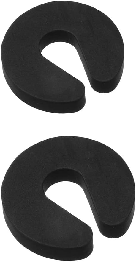 Finger Pinch Guard - 2pcs. Child Proofing Doors Made with Soft Durable Foam Door Slam Stopper. Prevents Finger Pinch Injuries, Slamming Doors, and Baby or Pet from Getting Locked in Room - Black