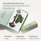 PLANTIFIQUE Jade Roller & Gua Sha Set – Real Jade Facial Tools for Skin Care Routine – Certified Face Massager for Radiant Skin