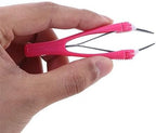 2pcs Professional Eyebrow Tweezers Automatically Retractable Stainless Steel Slant Tip Hair Removal Eyebrow Tweezer Makeup Tool
