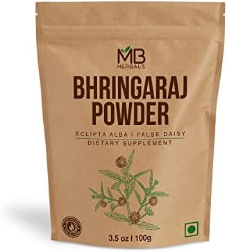 MB Herbals Pure Bhringraj Powder 100 Grams | Pure Bhringaraj Eclipta Alba Powder | Hair Care