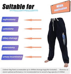 Lmaray Catheter Leg Bag Trousers, Nephrostomy Bags Pants, Urine Bag Ostomy Support with Dual Pockets, Grey