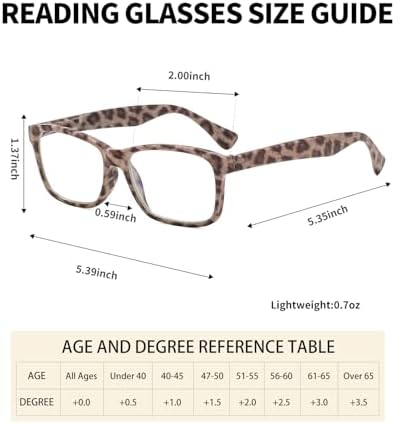 Suertree Blue Light Blocking Glasses for Women and Men, Fashion Reading Glasses, Computer Glasses with Spring Hinges