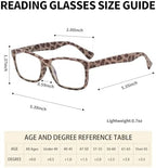 Suertree Blue Light Blocking Glasses for Women and Men, Fashion Reading Glasses, Computer Glasses with Spring Hinges