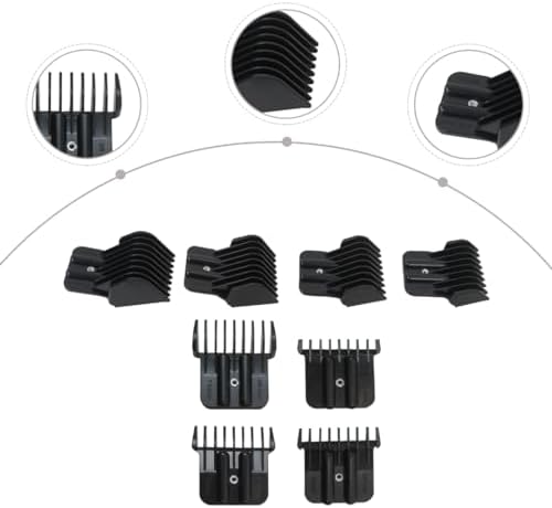 2024 Upgraded 8 Pack Trimmer Guards Set for BaBy-liss-PRO Barber-ology FX787 & FX726 Trimmer, Replacement Guards with Metal Spring Clip