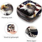 Period Bag,Sanitary Napkin Storage Bag,American Eagle Usa Flag,Tampon Bag for Purse