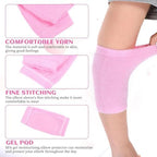 2Pcs Elbow Moisturizing Sleeve, Elastic Gel Elbow Pads for Women, Soft Sleeve Elbows Protector for Spa Moisturizing Dry Cracked Skin Care (Pink)