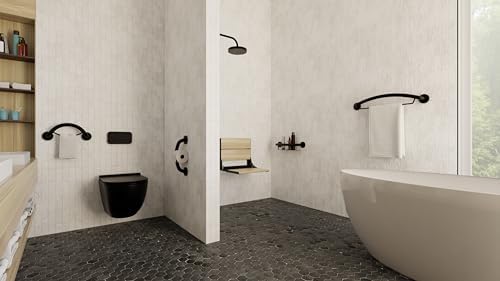 HealthCraft Plus Series Bathroom Grab Bar & Toilet Paper Holder