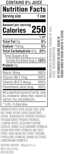 Rockstar Energy Drink Punched Hardcore Apple, 16oz Cans (12 Pack)
