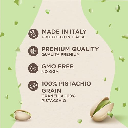 EATALIAN by AMZ BETTER Spreadable Crunchy Pistachio Cream 7 oz/200 gr, Pistachio Cream with Grains, Protein Paste, Sweet Taste, Ideal for Filling Cakes, Excellent for Dubai Chocolate, Made in Italy