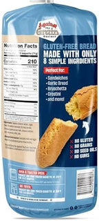 Against the Grain Gluten-Free Original Baguettes, 15 oz, No Grains, Seed Oils or Preservatives; Frozen Bread, 2 Baguettes