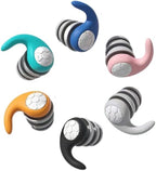 Sleep Noise Cancelling Ear Plug Soft Silicone Soundproof Sleep Aid Earplugs for Airplane Travel Anti-Noise Earplugs Repeatable (Blue, Adult)
