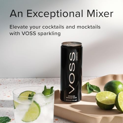VOSS Artesian Sparkling Water Cans - 3 Pack of 8 – 24 Slim Cans - Pure Carbonated Water Refreshment - Perfect for Celebrations, Home, Office, On-the-Go Hydration
