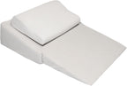 AMUFJJ Memory Foam Wedge Pillow 30 in Lengthen, Foldable Pillow Wedges for Sleeping Acid Reflux/Migraines/Post Surgery, Elderly Neck Back Waist Support Cushion(Beige)