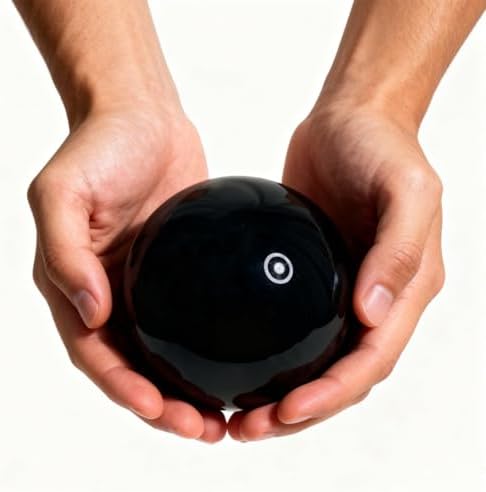 Black Obsidian Crystal Ball, 70mm/2.75" Crystal Sphere with Rotating Wooden Stand and Gift Box for Fengshui, Meditation, Healing, Divination, Witchcraft,Magic Mirror, Home Decoration