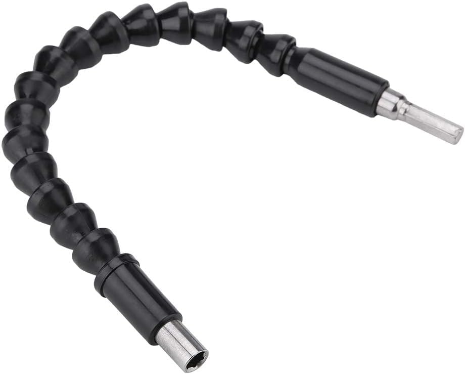 Flexible Drill Bit Extension, 11.6inch Flexible Shaft Extension Bits, 1/4inchHex Shank Bendable Black Drill Connection Magnetic Screwdriver Drill Bit Holder for Drills