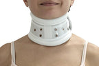 ITA-MED Rigid Plastic Neck Brace - Adjustable Cervical Collar for Men & Women, White (Large)