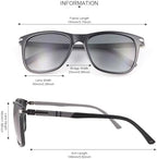 MIRYEA Polarized Bifocal Reading Sunglasses for Men Women Blue Light Blocking Glasses Black Lens UV Protection Outdoor Sun Readers Lightweight Driving Eyeglasses Tinted Shades Anti Glare Eyewear 2.5