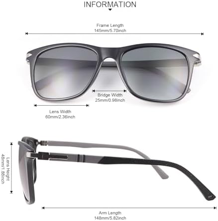 MIRYEA Polarized Bifocal Reading Sunglasses for Men Women Blue Light Blocking Glasses Black Lens UV Protection Outdoor Sun Readers Lightweight Driving Eyeglasses Tinted Shades Anti Glare Eyewear 1.5