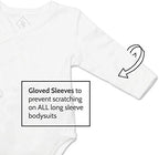 Baby Side Snap Kimono Bodysuit Set, Mitten Cuffs, 100% Cotton, Boy Girl, 4 Pack