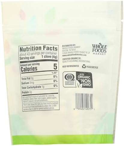 365 by Whole Foods Market, Organic Peeled Garlic, 6 Ounce