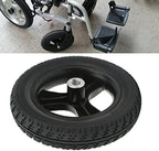 10in Electric Wheelchair Rear Wheel Anti Skid Polyurethane Tire Alloy Hub Wheelchair Wheel