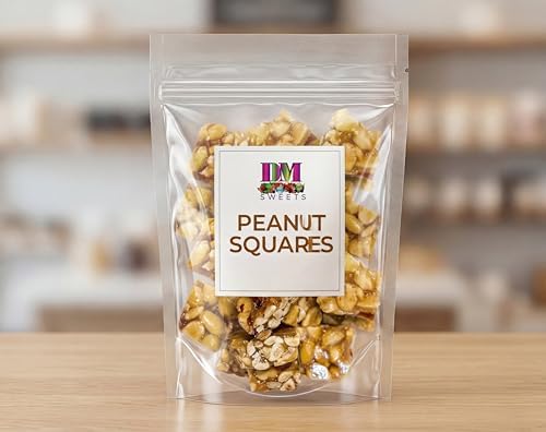 Old‑Fashioned Peanut Squares – 2 lb Resealable Bag – Crunchy Bites Made with Roasted Peanuts – Classic Retro Treat for Snacking, Candy Dishes & Gifts