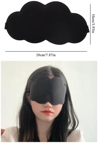 2 Pack Sleep Eye Masks 3D Contoured Cup Sleeping Mask Cloud Shaped Soft Complete Light Blocking Blindfold Sleep Mask for Back and Side Sleeper Travel Airplane Train Trip Nap